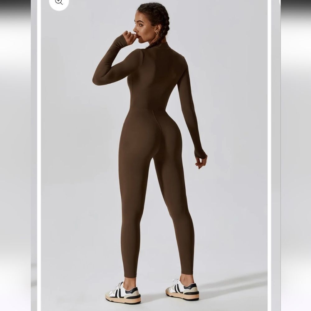 NWT SPORTSWEAR & STREETWEAR Brown Long Sleeve Jumpsuit